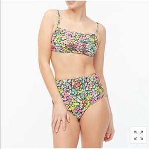 J crew high waisted floral bikini